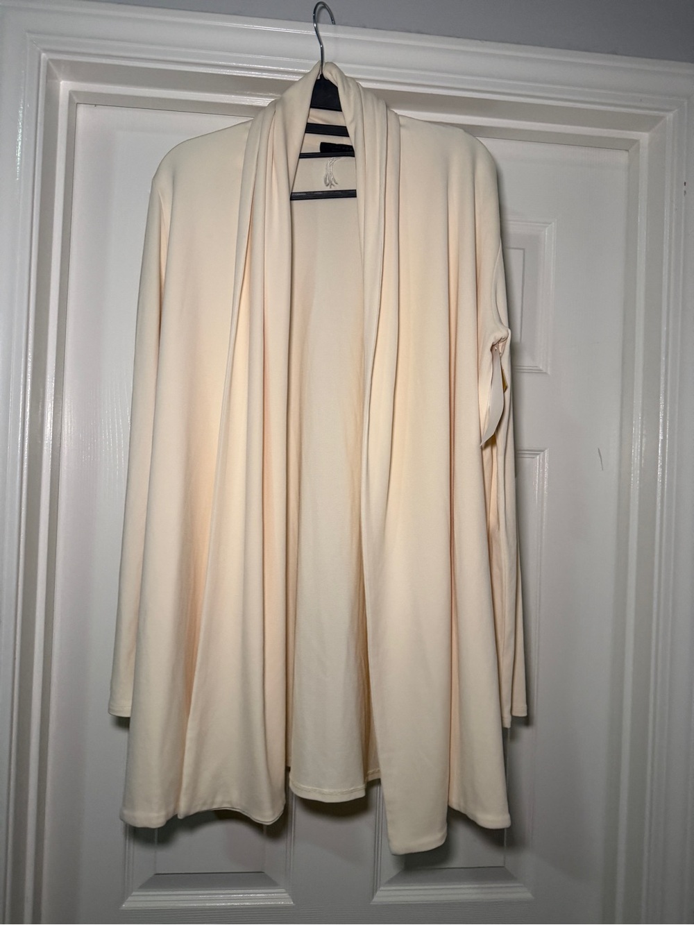 The Row Sua Draped Stretch Crepe Cardigan Off White/Ivory Quiet Luxury L